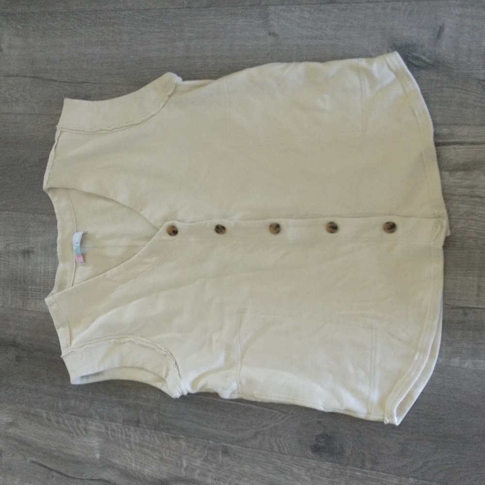 Free People Button down sleeveless vest
